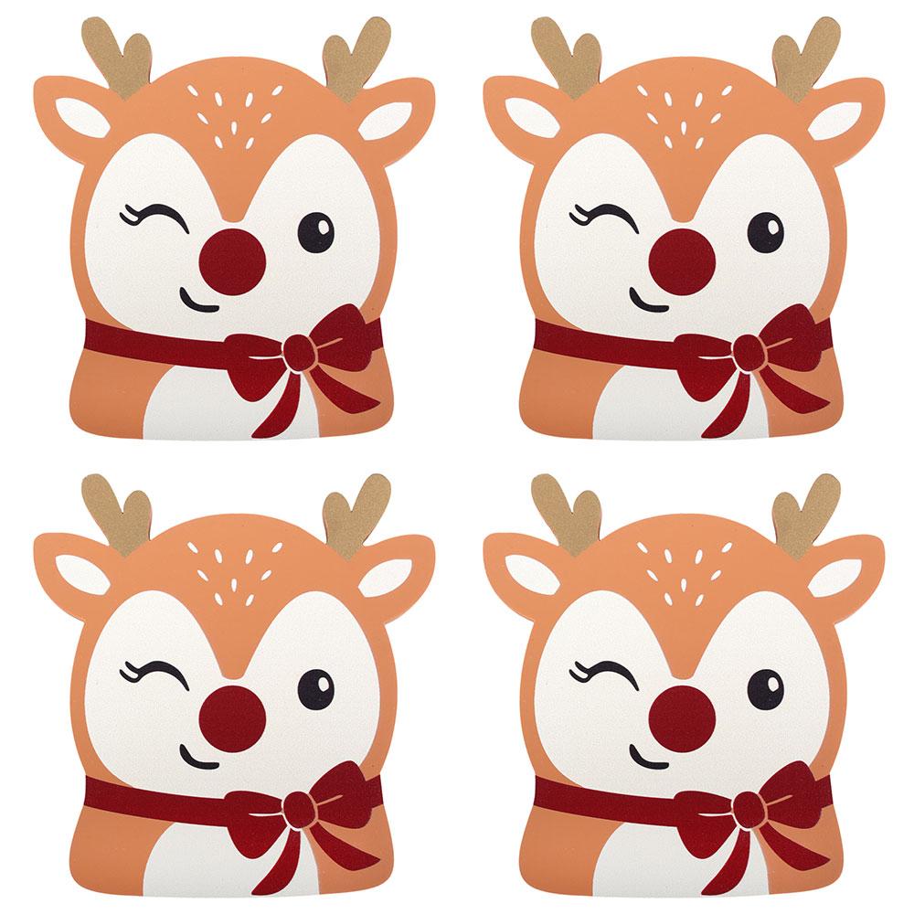 Something Different - Ruby the Reindeer Sous verre ensemble - Multicolore